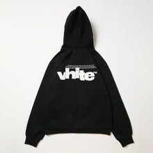 OW large letter print pattern fleece hooded sweater