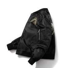 Mens Vintage Jackets Auspicious Dragon Embroidered Jacket Air Force Flight Suit Wave Baseball Suit