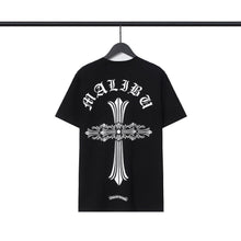 CHH  Heart T Shirts Croix Cross Leather Printed Short Sleeve T-Shirt