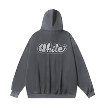OW creative letter pattern washing water old hooded sweater
