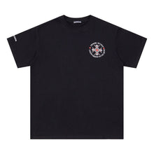 CHH Heart T Shirts Red Cross Sanskrit Letter Short Sleeve T-Shirt