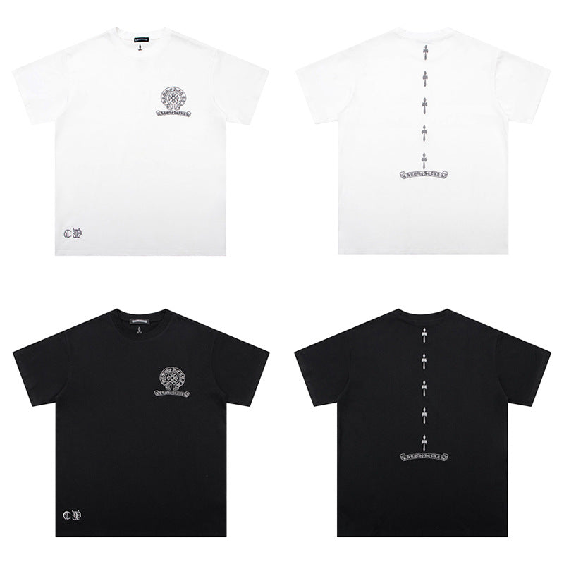 CHH  Heart T Shirts Cross Color Printed Short Sleeve T-Shirt