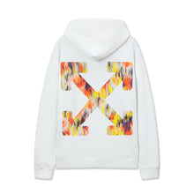 OW Maple Leaf Letter Arrow Pattern Pullover Hooded Sweater