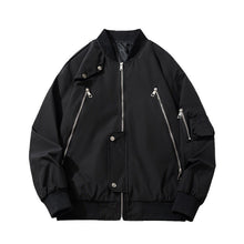 Mens Vintage Jackets Flight Suit Printed Logo Jacket