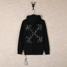 OW Snowflake Letter Arrow Pullover Hooded Sweater