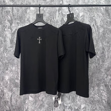 CHH Heart T Shirts Cross Cotton Casual T-Shirt Couple Short Sleeve