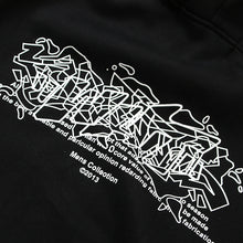 OW Chaos Letter Print Pattern Fleece Hooded Sweater