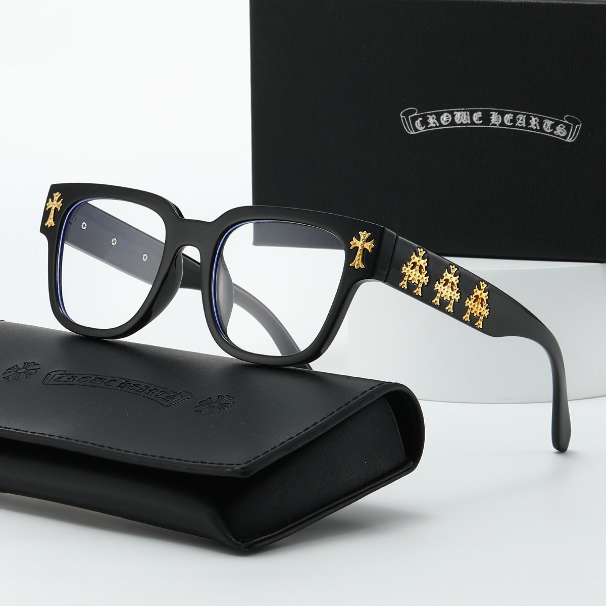 Chrome Hearts glasses box anti-blue flat glasses travel fashion