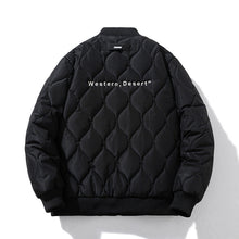 Men Vintage Jackets Loose rhombus cotton-padded baseball jacket jacket jacket