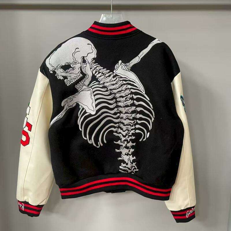 Godspeed Jacket Baseball Jersey Jacket Embroidered Loose Stand Up Collar