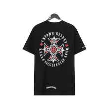 CHH Heart T Shirts Croix Cross Leather Printed Short Sleeve T-Shirt