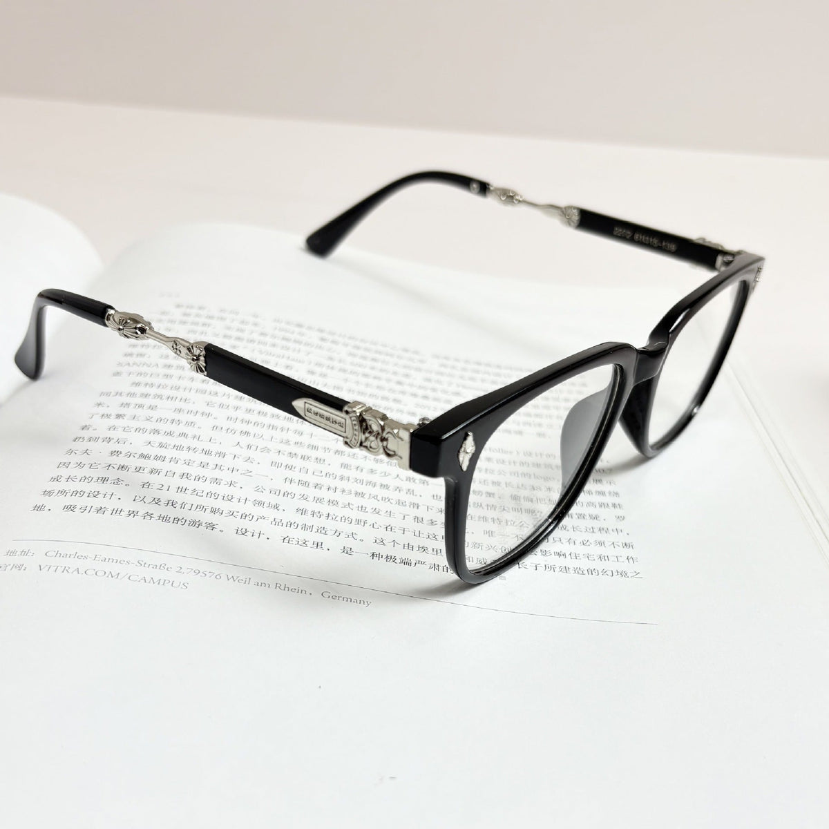 Chrome Hearts glasses Ultra Light Black Frame Plain Glasses
