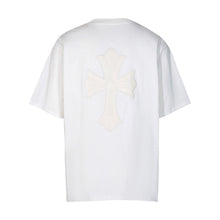CHH Heart T Shirts Croix Cross Color Embroidery Printed Short Sleeve T-Shirt Loose