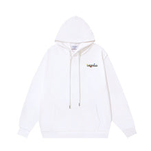 OW Botanical Flower Print Pattern Pullover Hooded Sweater