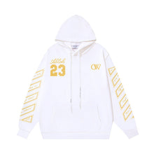 OW 23 numeric alphabet print hooded sweater