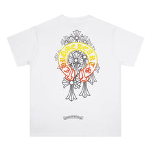 CHH Heart T Shirts Cross Color Printed Short Sleeve T-Shirt Loose
