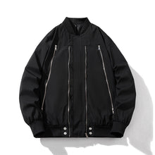 Men Vintage Jackets Vintage Zipper Baseball Padded Jacket Flight Jacket Cotton