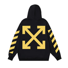 OW Angel Caravaggio diagonal striped arrow print hooded sweater