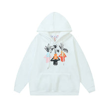 OW cartoon vase arrow pattern hooded sweater