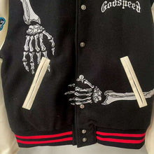 Godspeed Jacket Baseball Jersey Jacket Embroidered Loose Stand Up Collar