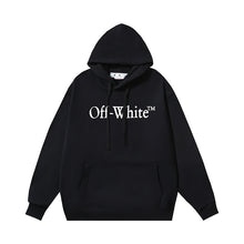 OW large letter pattern hooded sweater