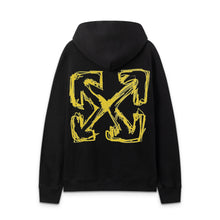 OW Whirlwind Letter Arrow Pattern Pullover Hooded Sweater