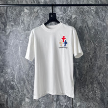 CHH Heart T Shirts Cross Horseshoe Print Embroidery T-Shirt Short Sleeve