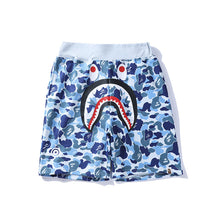 Bathing ape Bape Shorts Camo Alphabet Shark WGM print beach pants