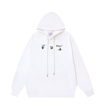 OW Melted Arrow Pattern Pullover Hooded Sweater