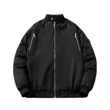 Men Vintage Jackets Autumn and Winter Padded Cotton Thickened Semi-turtleneck Jacket Cotton Jacket