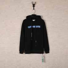 OW Ice Cube Arrow Pattern Pullover Hooded Sweater