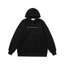OW Flower Arrow Pattern Fleece Pullover Hooded Sweatshirt