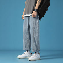 Men Jeans Paisley Jeans Summer Loose Casual Pants Retro Straight-Leg Pants