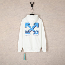 OW Ice Cube Arrow Pattern Pullover Hooded Sweater