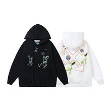 OW Alien Earth Arrow Pattern Hooded Sweater