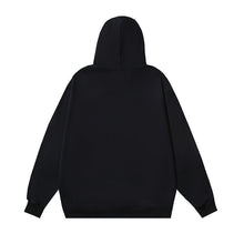OW oil painting pleated art print pullover hooded sweater