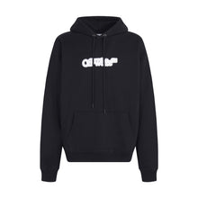 OW letter arrow pattern pullover hooded sweater