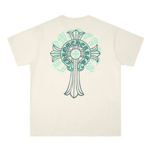 CHH Heart T Shirts Cross Print Short Sleeve T-Shirt Loose