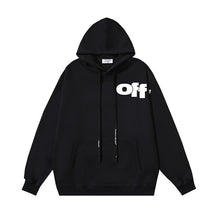OW creative large letter print pattern hooded sweater