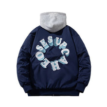 Men Vintage Jackets Stand-up Collar Embroidered Baseball Clothing Single-breasted Cotton Clothing