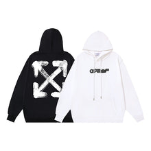 OW three-dimensional arrow pattern pullover hooded sweater