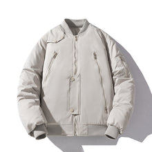 Men's Vintage Jackets Spring Baseball Suit Men's Solid Color Flight Suit