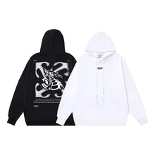 OW Lettered Dragon Arrow Print Hooded Sweatshirt