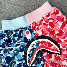 Bathing ape Bape Shorts Camo Alphabet Shark Straight Beach Pants