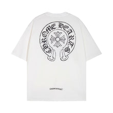 CHH  Heart T Shirts Horseshoe Cross Print Short Sleeve T-Shirt