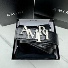 Amiri Belt Lychee Pattern Men's Fashion Neutral belt casual with jeans shipped with box