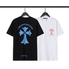 CHH  Heart T Shirts Sanskrit Color Printing Loose Cotton Casual Crew Neck Short Sleeve T-Shirt