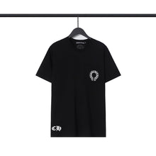 CHH  Heart T Shirts Croix Cross Leather Printed Short Sleeve T-Shirt