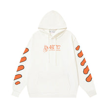 OW cartoon arrow pattern hooded sweater