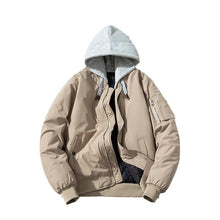 Mens Vintage Jackets Baseball Uniform Simple Jacket Padded Pilot